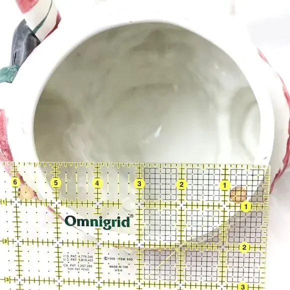 Fitz and Floyd Santa Large Cookie Jar 12" Snow Business Vintage Used Good - Picture 9 of 9